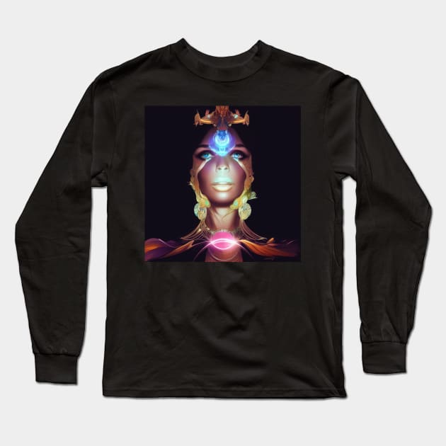 Chakras Aligned Long Sleeve T-Shirt by Feychild333